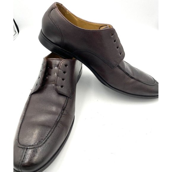 Cole Haan Men’s Adams Split Toe Dark Brown Oxford Shoe Size 10 M No Laces - Picture 6 of 9